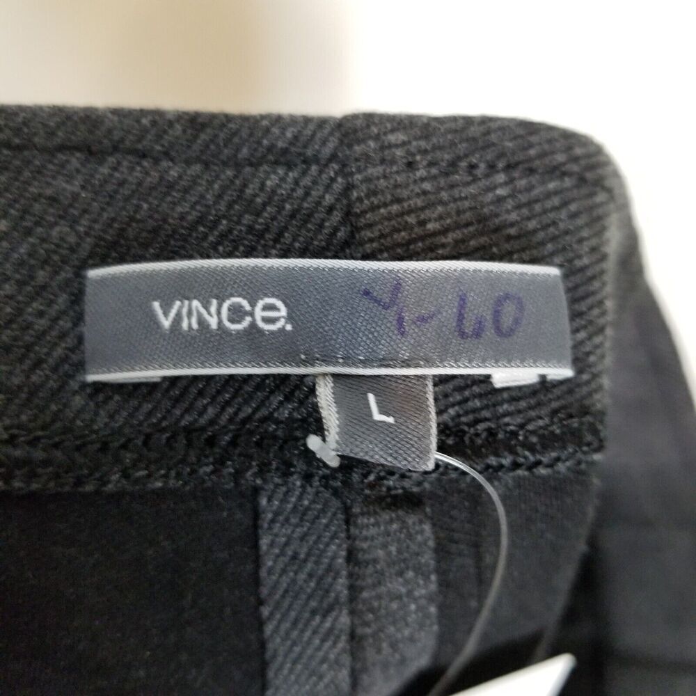 Vince Women Knit Ponte Ankle Pants Sz‎ L Gray Skinny Office Casual Pull On - Picture 5 of 7